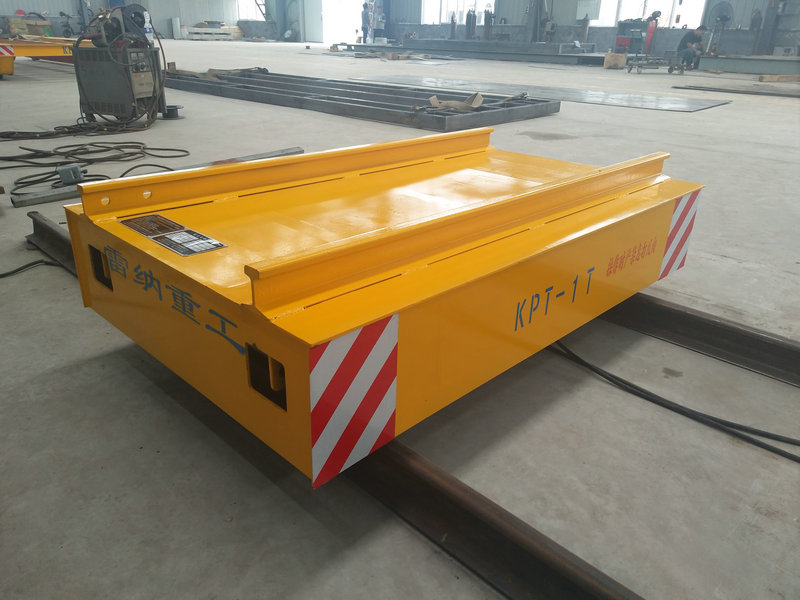 Cable Reel Powered Warehouse Flat Car en ferrocarril con control remoto
