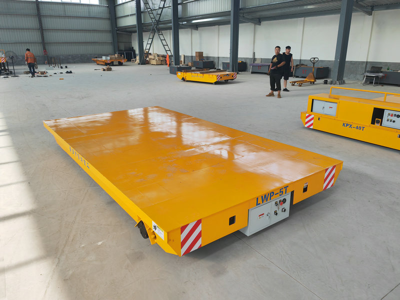 Carro de transferencia multidireccional motorizado eléctrico sin rastro