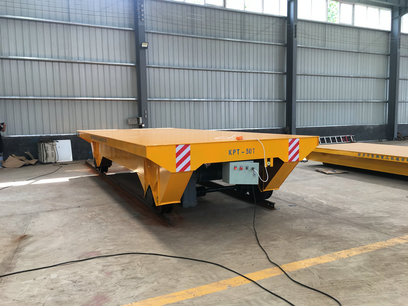 50T Remote Cable Powered Rail Transfer Cart de fabricación de la planta de uso